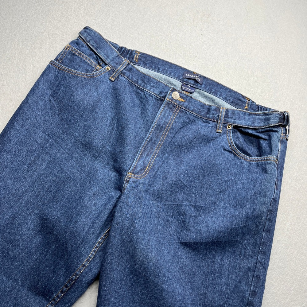 Lands' End‎ Mens Traditional Fit Jeans Blue Denim Size 44x30 Straight Leg